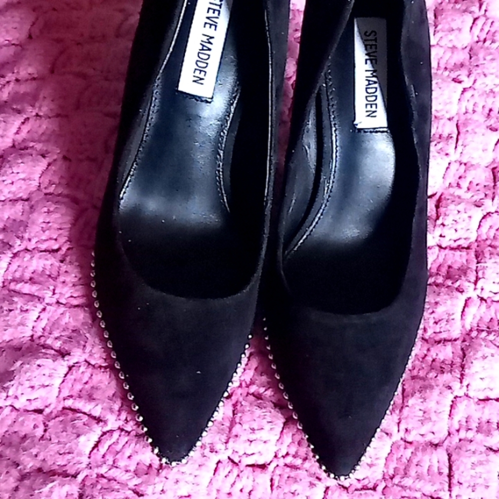 Steve Madden Black Studded Heels